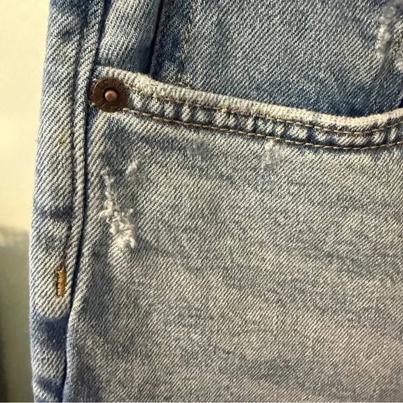 J. Crew Essential Straight Women's Jeans Light Size 30 Frayed Hem High Rise - Picture 5 of 11